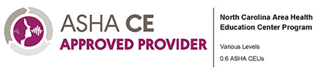 ASHA CE Approved Provider | NC AHEC